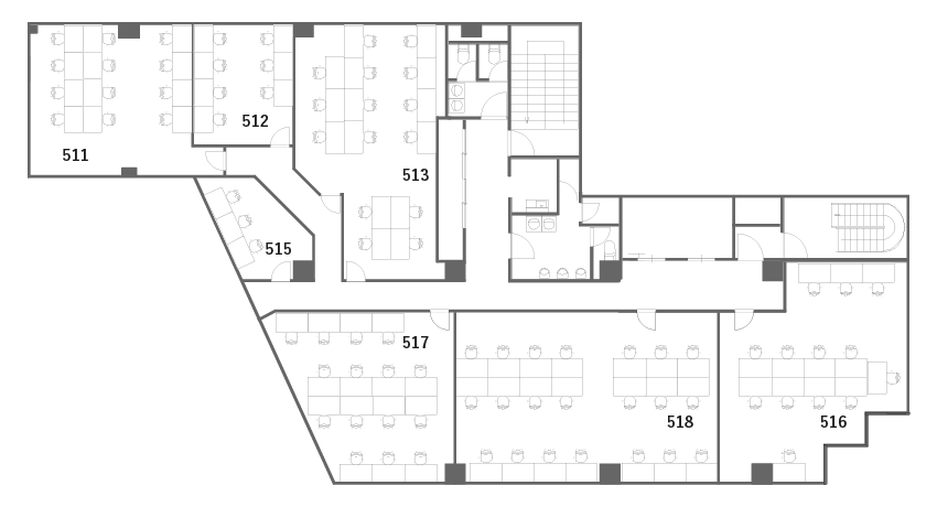 5F 個室オフィスフロア