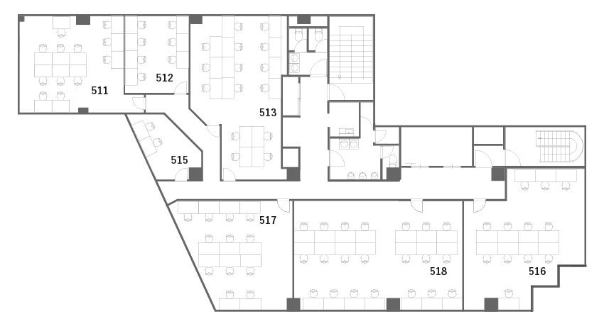 5F 個室オフィスフロア