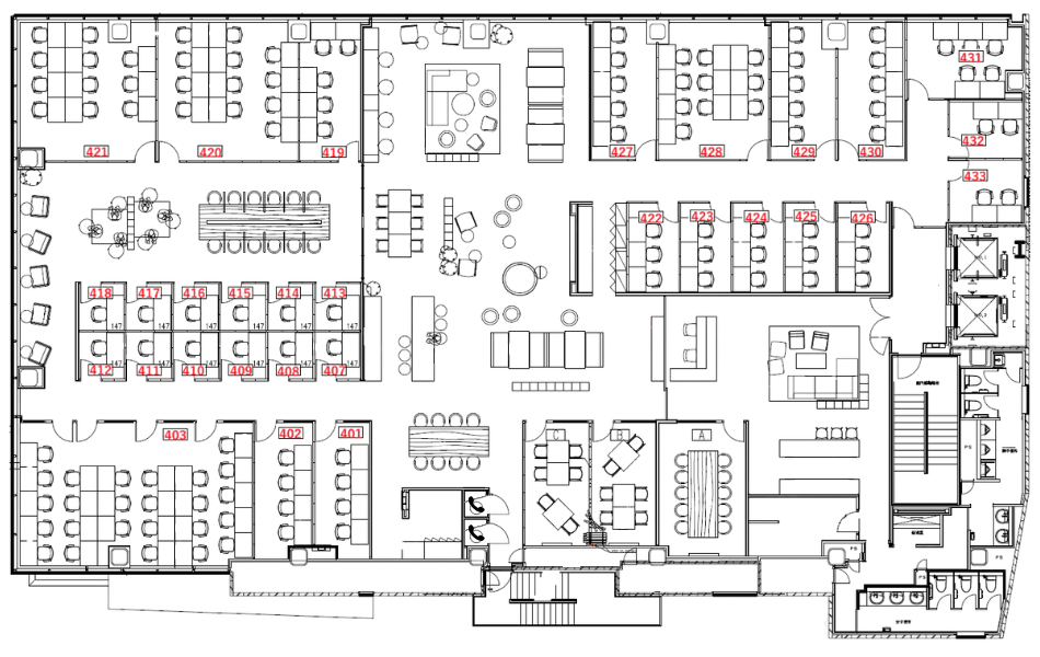 京橋レンタルオフィスのフロアマップ2F