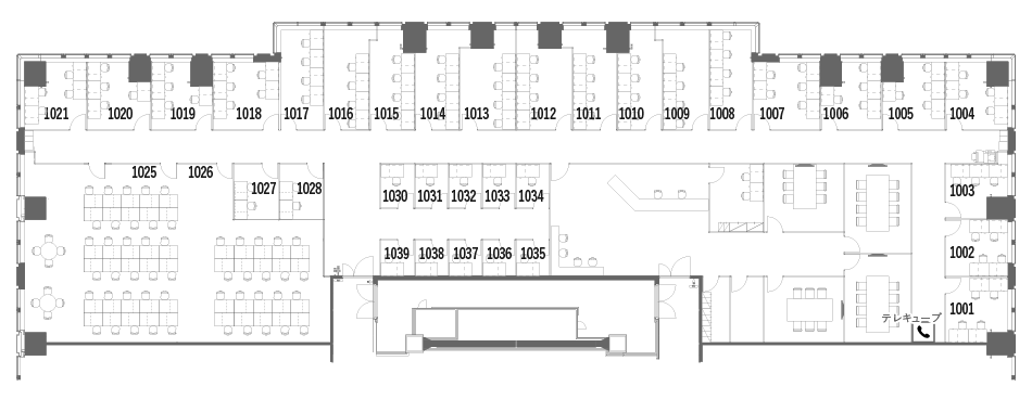 仙台レンタルオフィスの間取り図