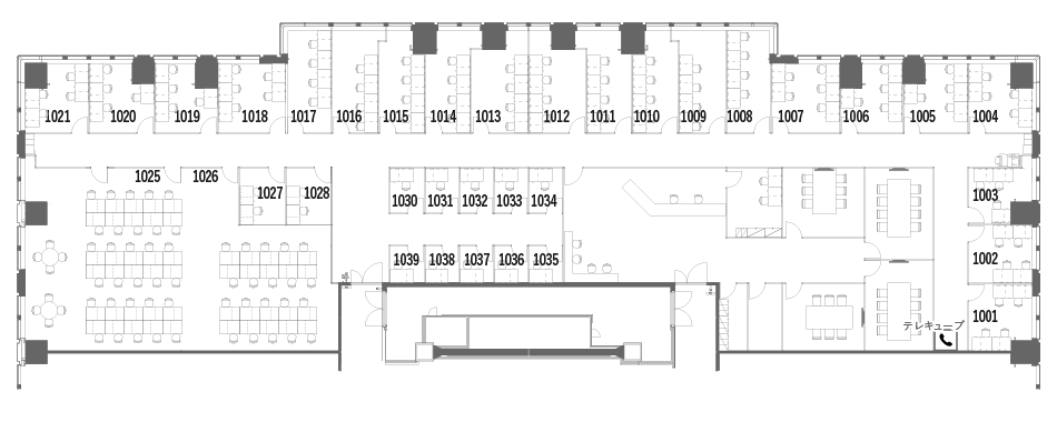 仙台レンタルオフィスの間取り図