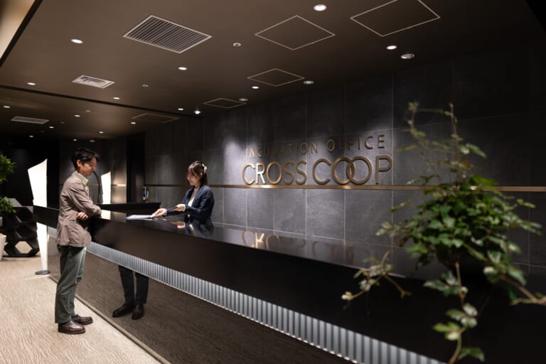 クロスコープ日本橋オフィスのレセプション