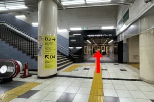 日本橋駅構内D3方面通路　