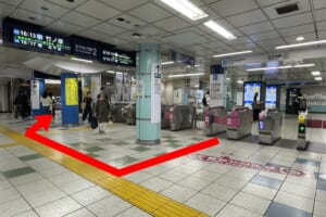 日比谷線六本木駅改札口　