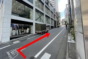 ラコステ渋谷店の角