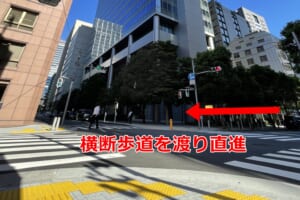 アーバンネット内幸町ビル前の横断歩道　